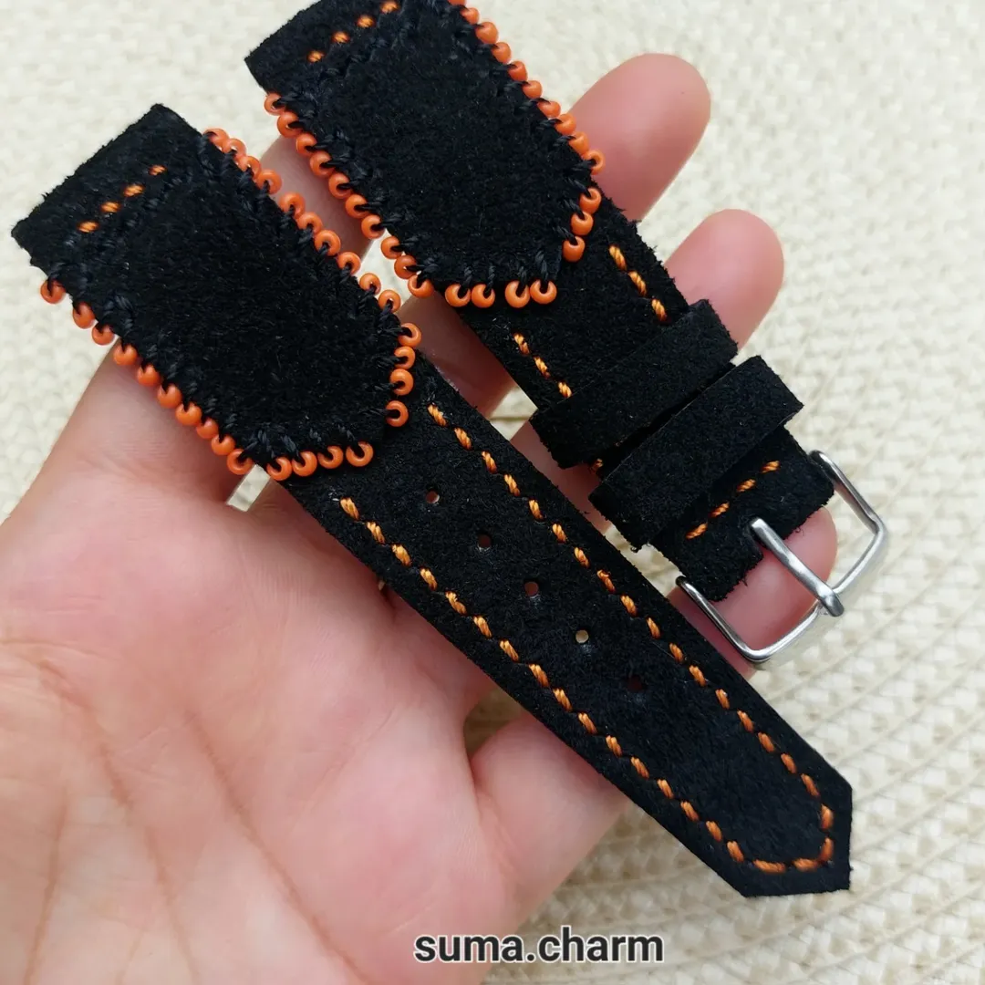 دستدوز /مروارید دوزی شده /چرم طبیعی جیر